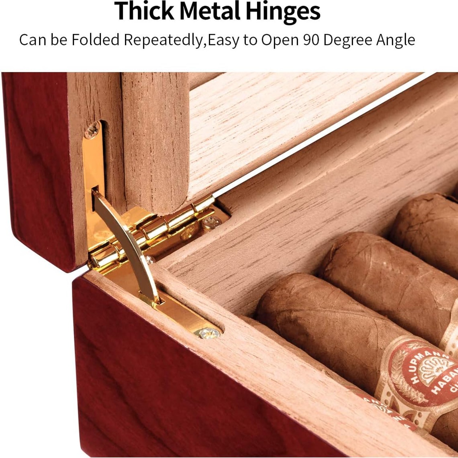 Spanish Cedar Desktop Humidor with Hygrometer: image 7